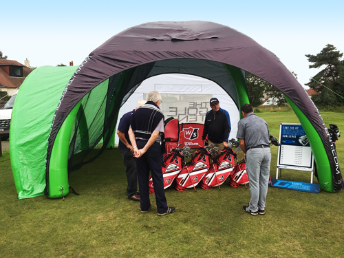 The Golf Tent on golf demo day