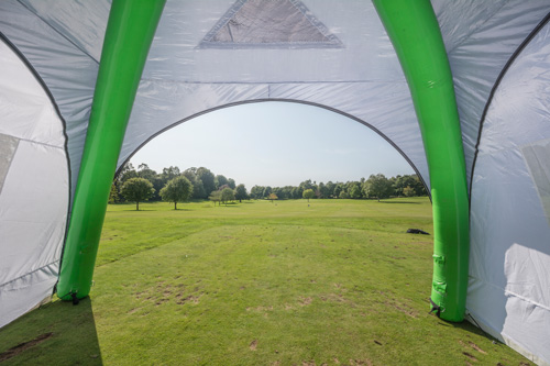 The Golf Tent from inside