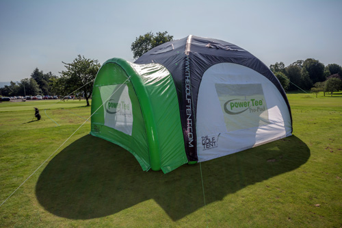 The Golf Tent from reverse