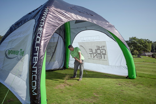 The Golf Tent swing inside