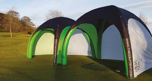 The Golf Tent - two tents joined together